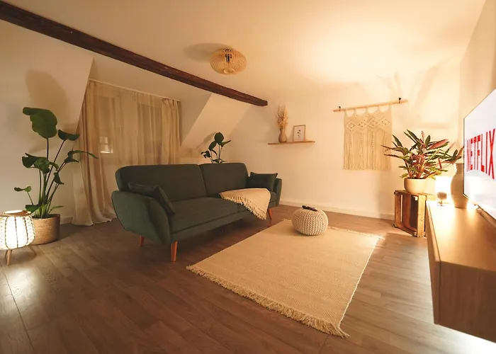 Zentrale, Gemuetliche Dachgeschoss-etage - 52qm - Altes Haus Auf 2,5 Etagen Exklusiv Fuer Dich - Mit 1 Schlafzimmer, Wohnzimmer Und Rueckzugsraum Zum Verweilen - Kueche, Grosses Bad, Netflix Pansiyon *